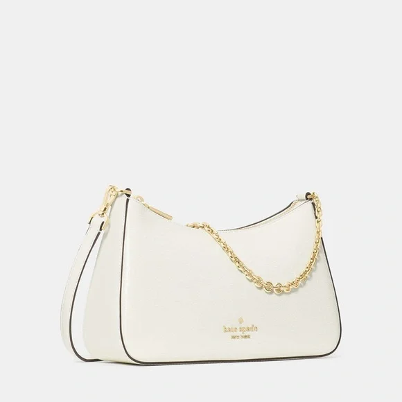 ♠️Kate spade Margot Textured Patent Leather Convertible Crossbody, Meringue NWT
